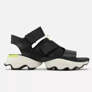 Share Sorel Women's Black Kinetic Impact NL4074-010 Cushioned Sporty Sandal Size